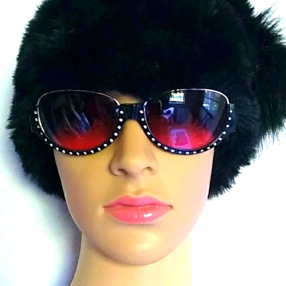 MIKLI SUNGLASSES BLACK ROSE GRADIENT Designer France Msrp $498 +